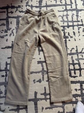 abercrombie kids Tan Fleece Joggers